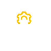 Hand touching a cog Icon