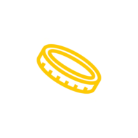 Hands passing coin icon